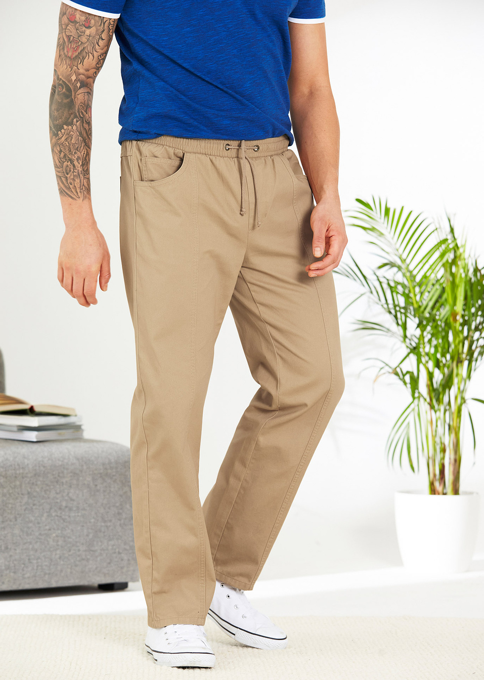 Панталон с ластик classic fit straight-bpc bonprix collection