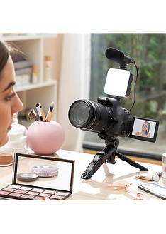 Σετ εξοπλισμού για Vlogging με φως, μικρόφωνο & χειριστήριο Plodni InnovaGoods σετ 6 τεμ.-