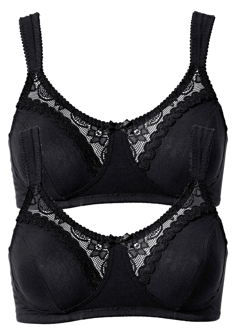 Σουτιέν (συσκευασία των 2)-Μαύρο-bpc bonprix collection