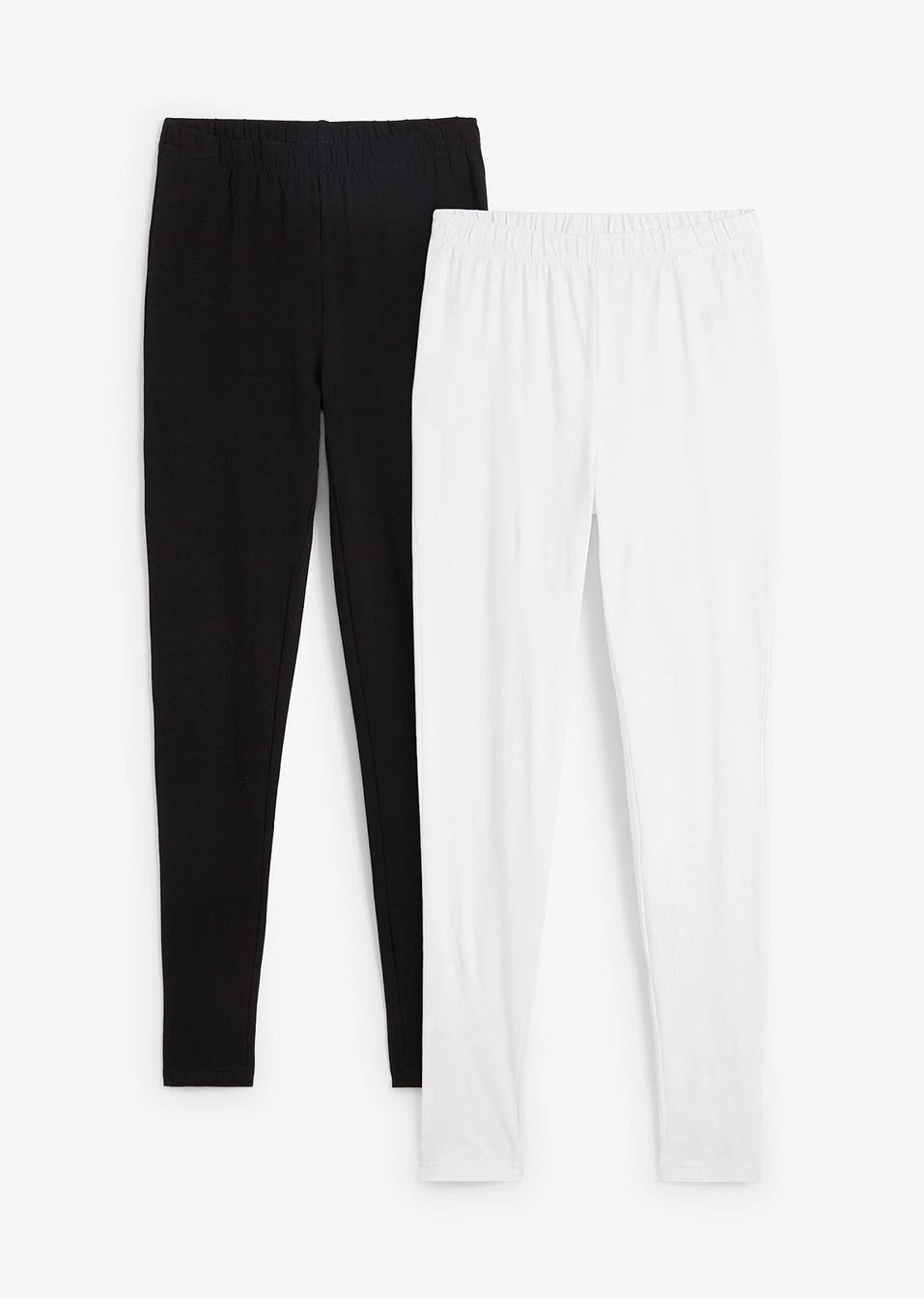 Ελαστικό κολάν (συσκευασία των 2)-Λευκό + Μαύρο-bpc bonprix collection