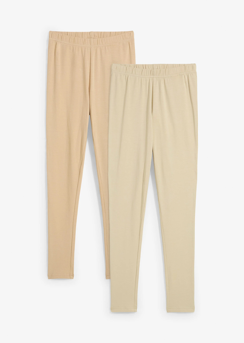 Ελαστικό κολάν (συσκευασία των 2)-Χακί φιμέ/Καμηλό-bpc bonprix collection