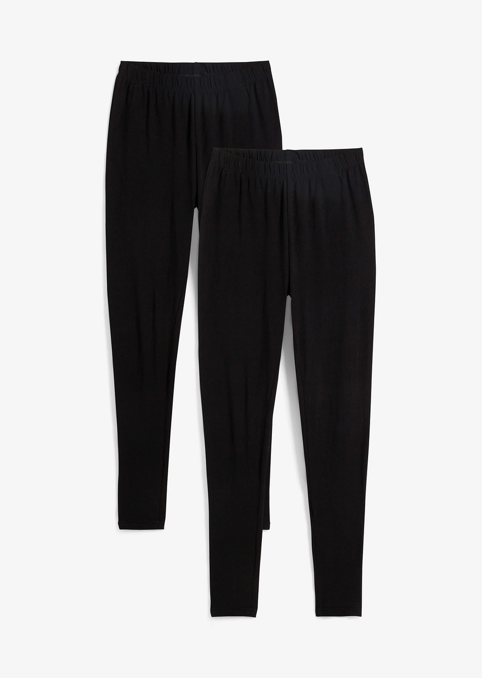 Ελαστικό κολάν (συσκευασία των 2)-Μαύρο + Μαύρο-bpc bonprix collection