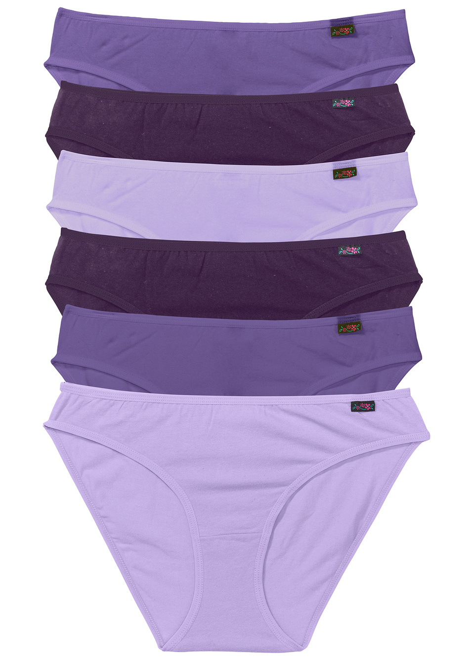 Бикини (опаковка с 6 бр.)-Виолетово тъмно/Люляково/Сливово-