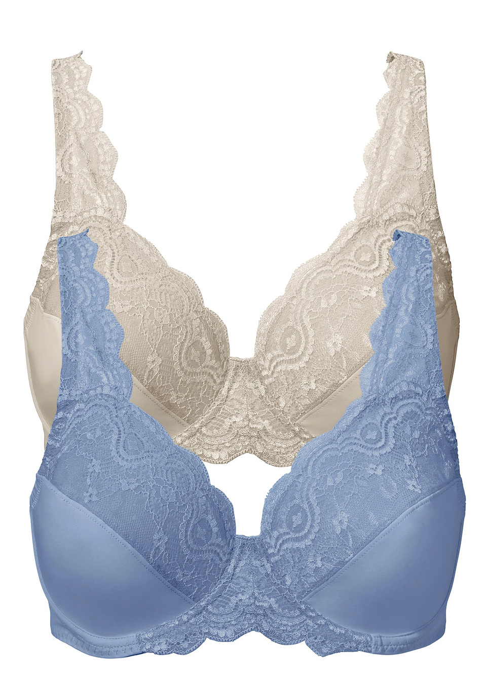 Σουτιέν (συσκευασία των 2)-Μπλε + Της άμμου-