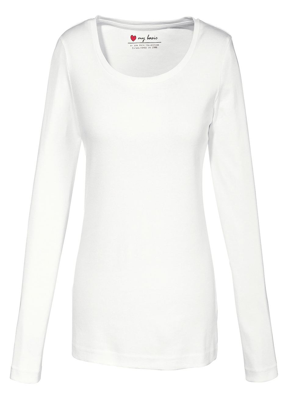 Μακρυμάνικη μπλούζα-Λευκό κρεμ-bpc bonprix collection