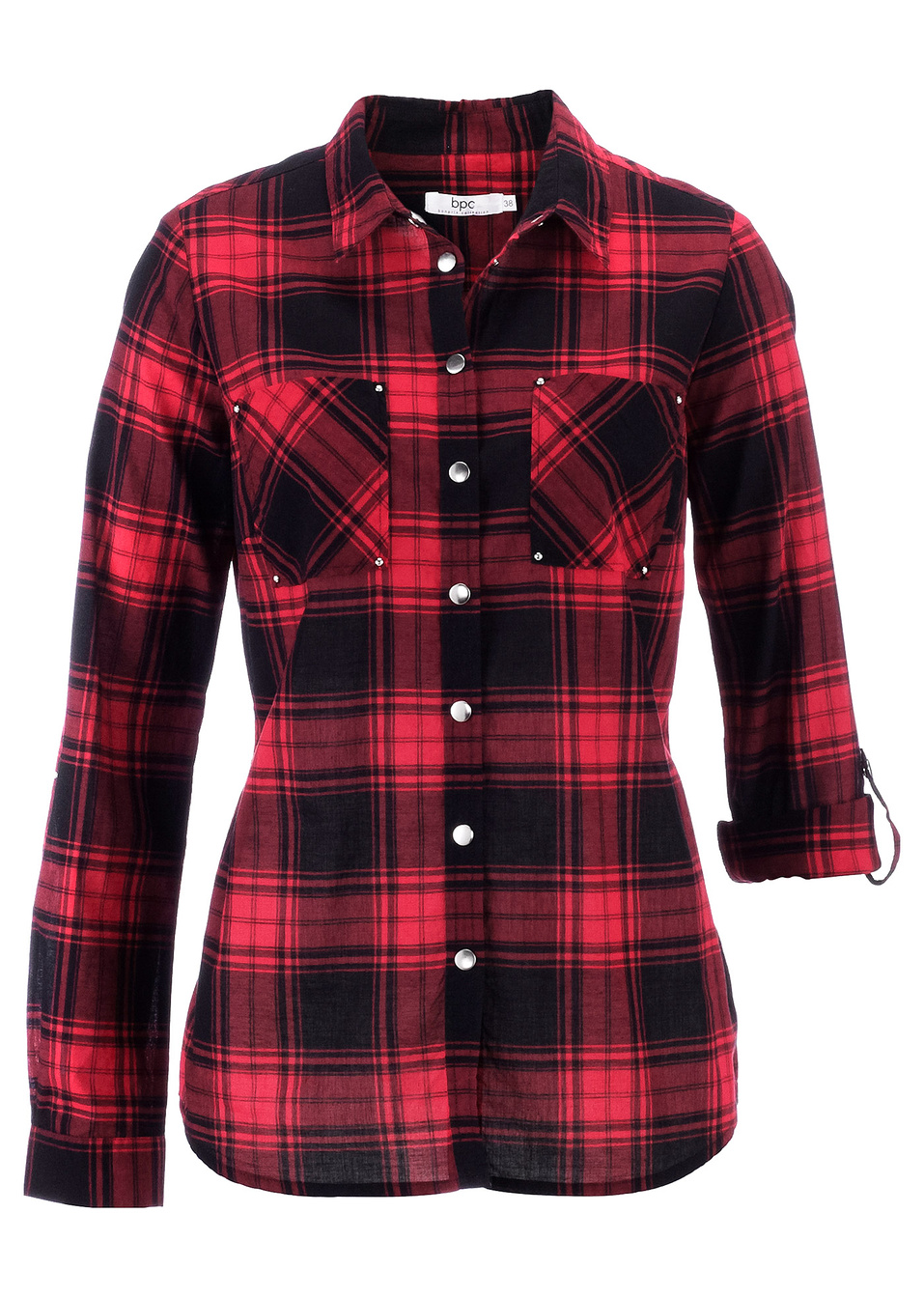 Πουκάμισο-Κόκκινο/Μαύρο καρό-bpc bonprix collection