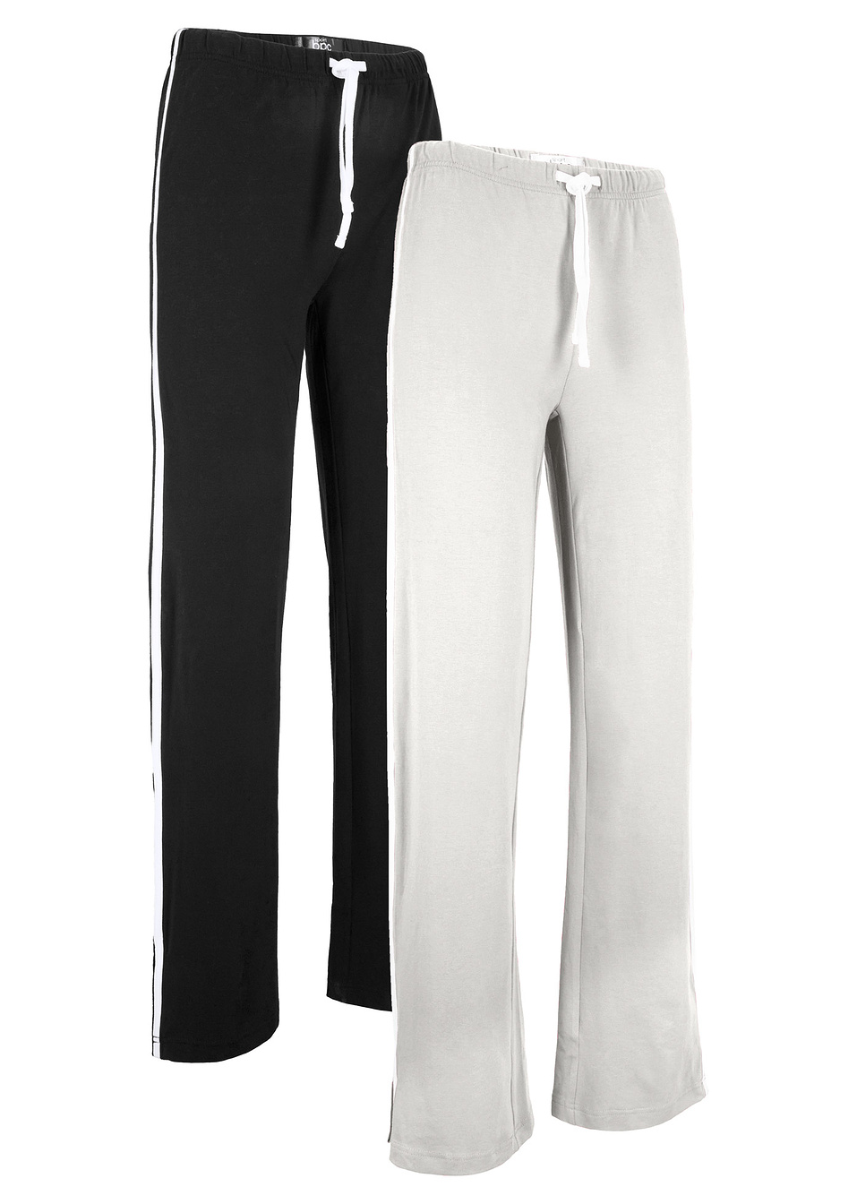 Αθλητικό παντελόνι (συσκευασία των 2)-Μαύρο + Γκρι ανοιχτό μελανζέ-