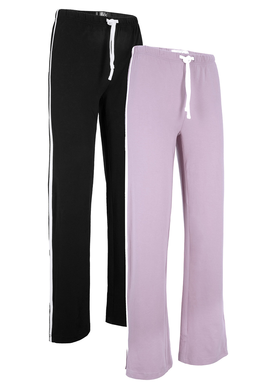 Αθλητικό παντελόνι (συσκευασία των 2)-Μαύρο + Λιλά του καπνού-