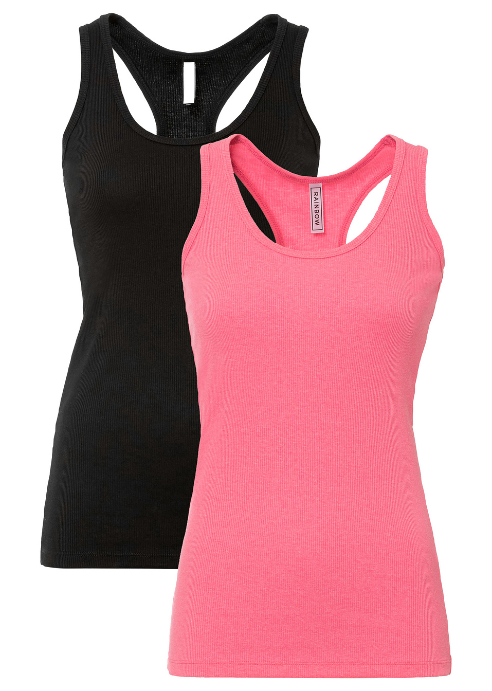 Потник (опаковка с 2 бр.)-Фуксия неоново + Черно-RAINBOW