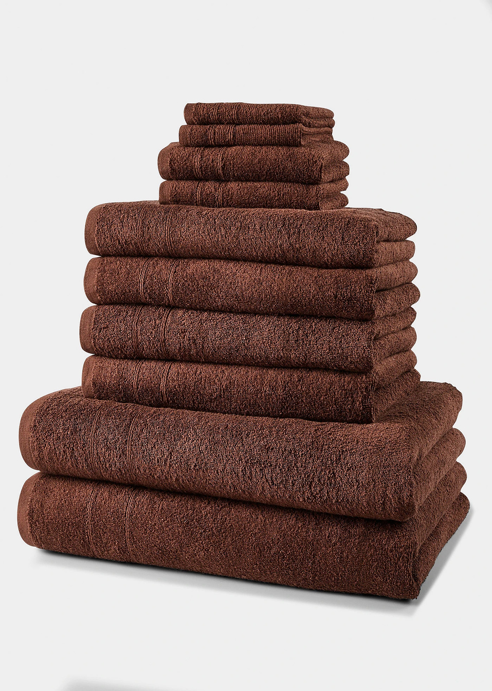 Хавлиени кърпи (комплект с 10 бр.)-Шоколадово-bpc living bonprix collection