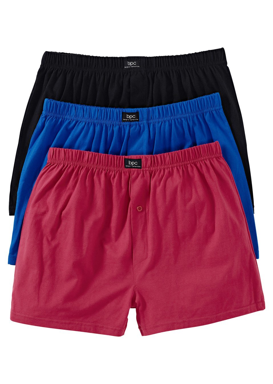 Φαρδύ μποξεράκι (συσκευασία των 3)-Μαύρο/Γαλάζιο/Κόκκινο-bpc bonprix collection