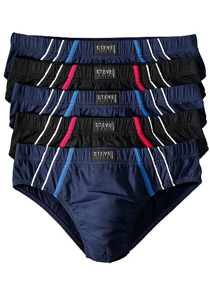 Слипове (опаковка с 5 бр.)-Синьо Тъмно + Черно-