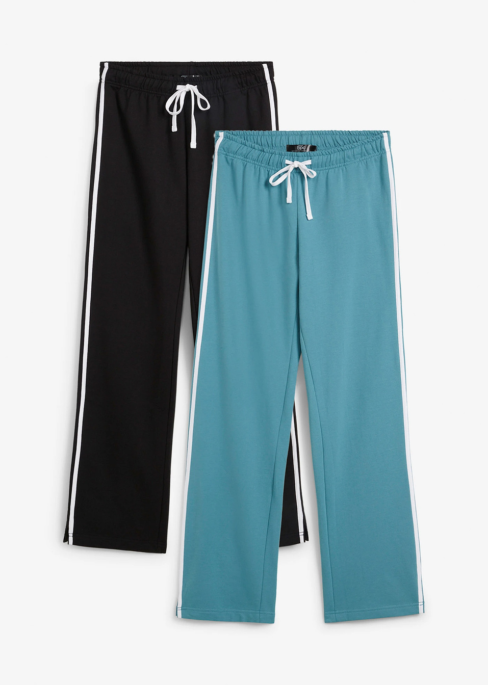 Παντελόνι φούτερ (συσκευασία των 2)-Μαύρο + Τιρκουάζ μουντό-