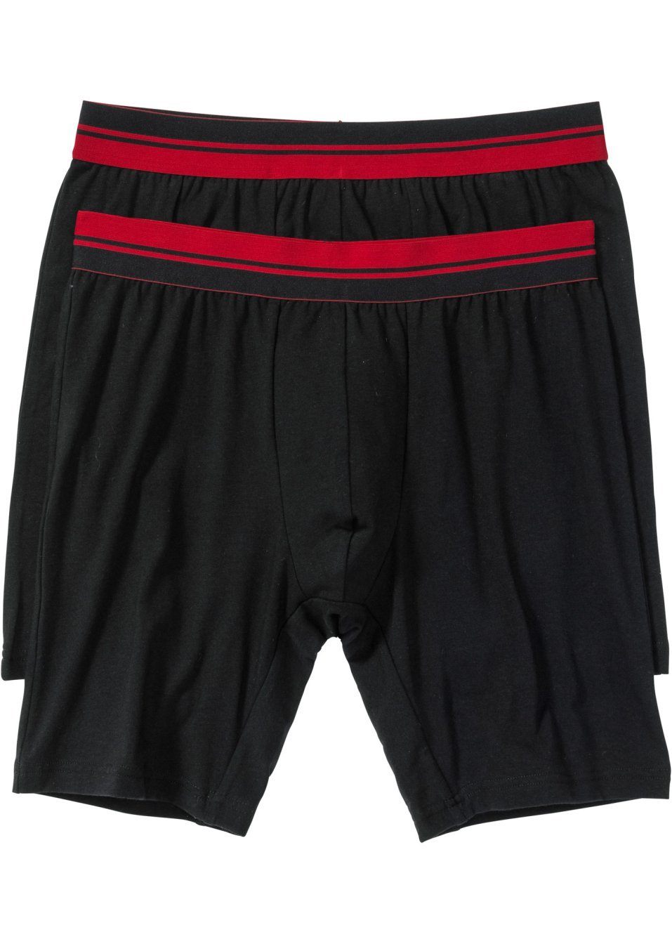 Μακρύ μποξεράκι (συσκευασία των 2)-Μαύρο/Κόκκινο σκούρο-