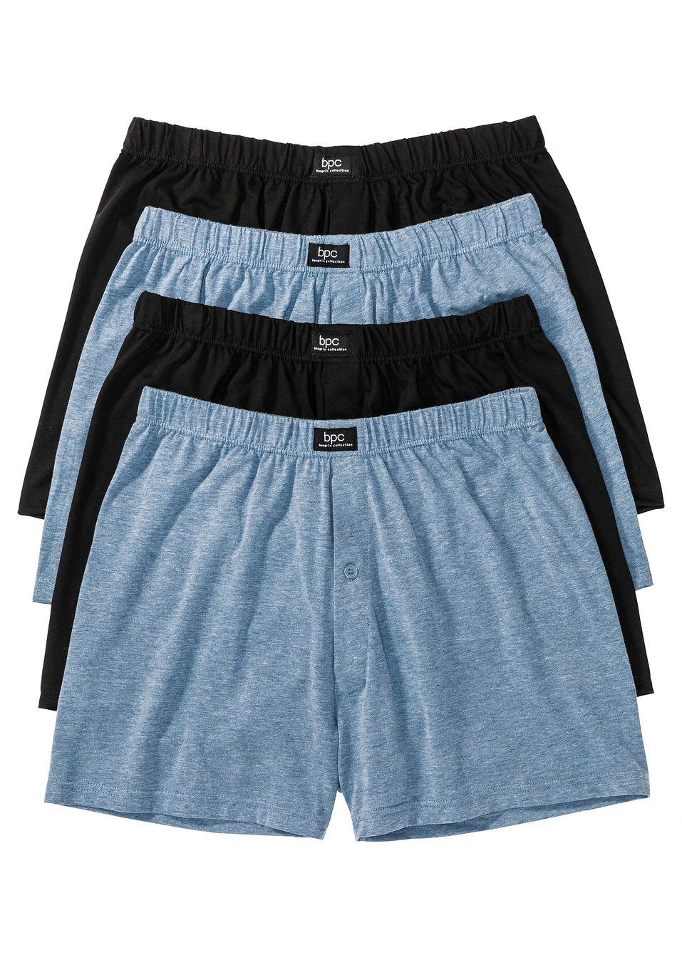 Μποξεράκι (συσκευασία των 4)-Μπλε μελανζέ/Μαύρο-