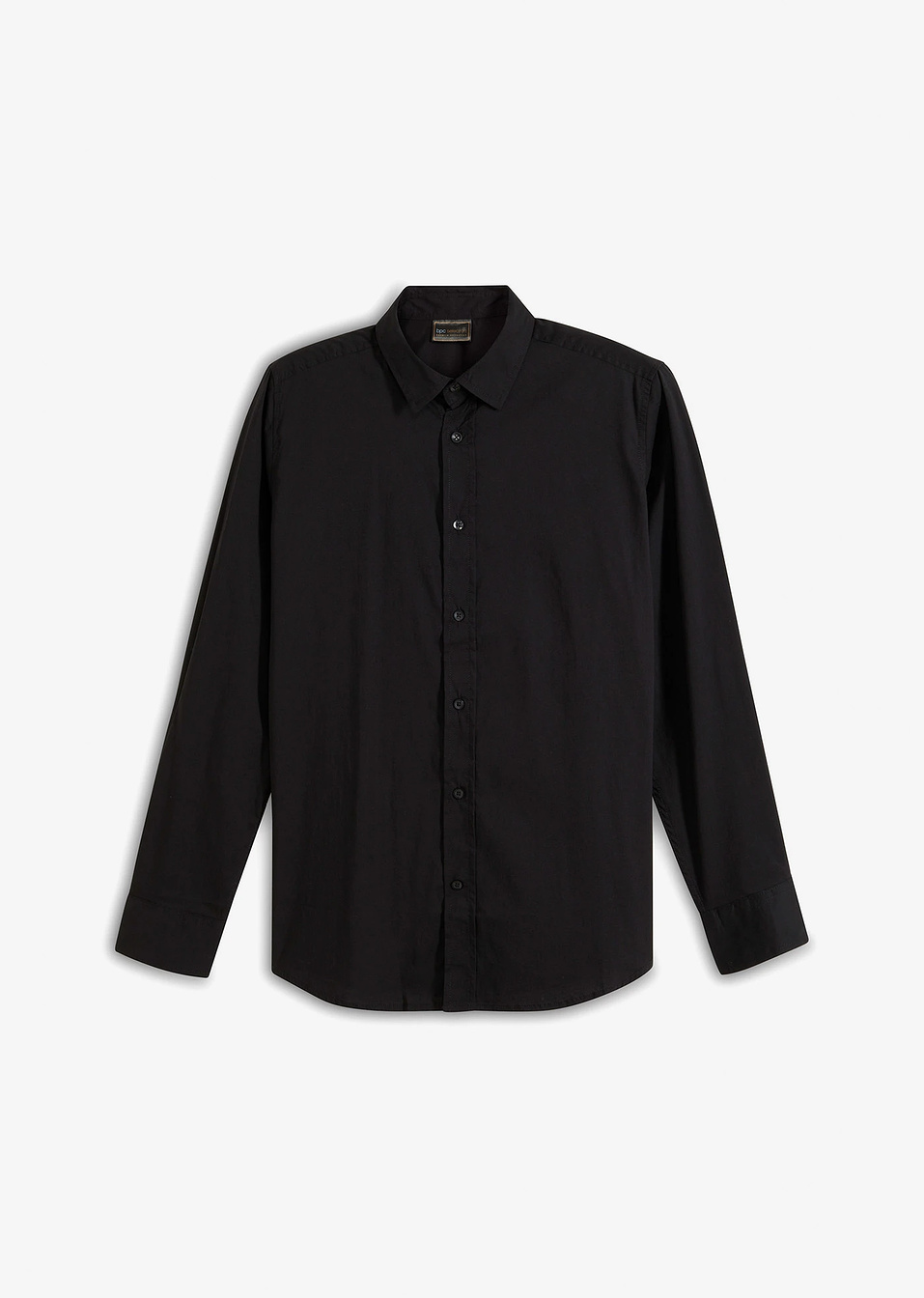 Ελαστικό πουκάμισο slim fit-Μαύρο-