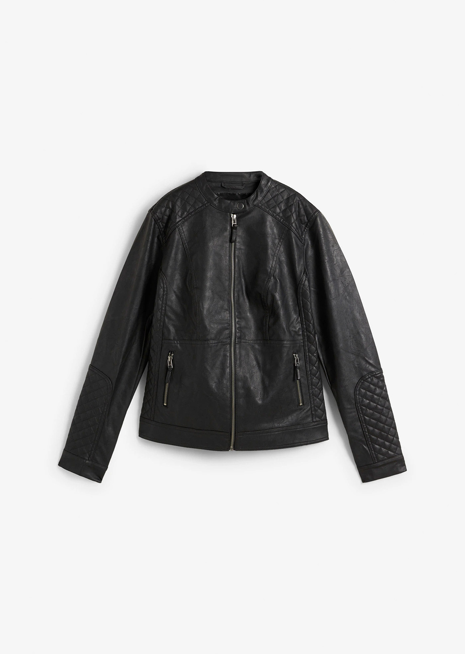 Τζάκετ από δερματίνη-Μαύρο-bpc bonprix collection