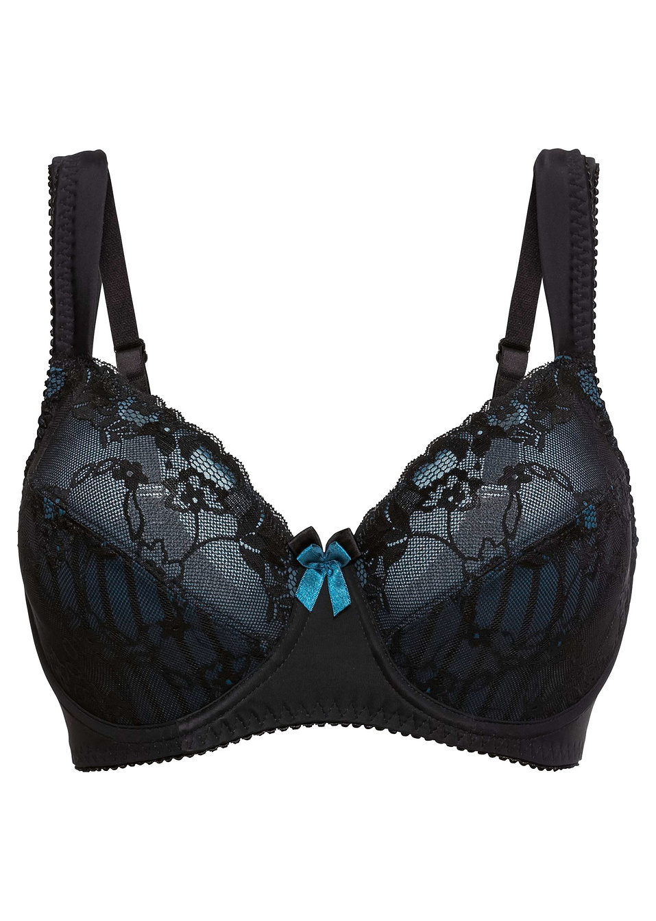 Σουτιέν minimizer με μπανέλα-Μαύρο/Πετρόλ σκούρο-bpc selection bonprix collection