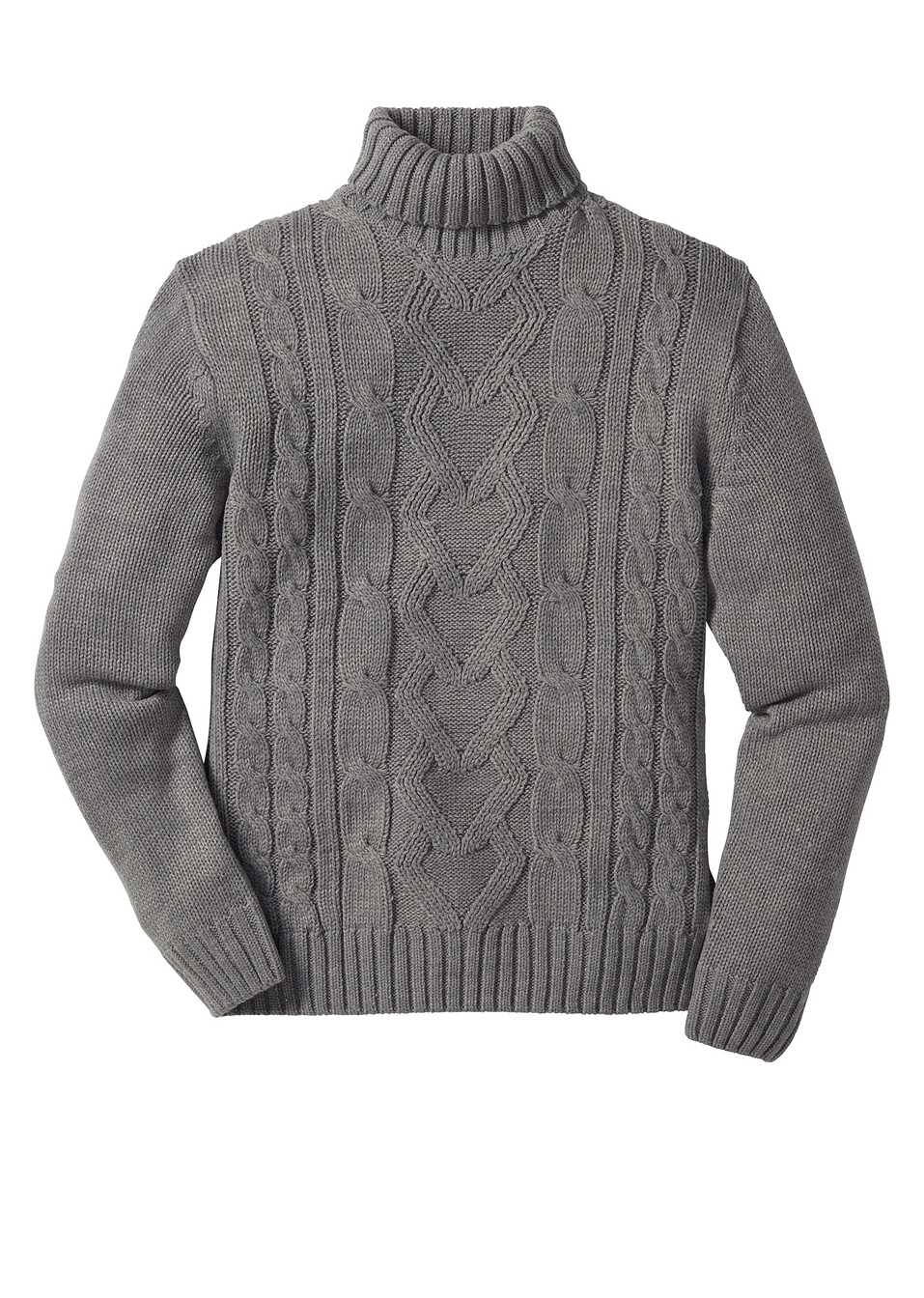 Πουλόβερ ζιβάγκο regular fit-Γκρι μελανζέ-bpc bonprix collection