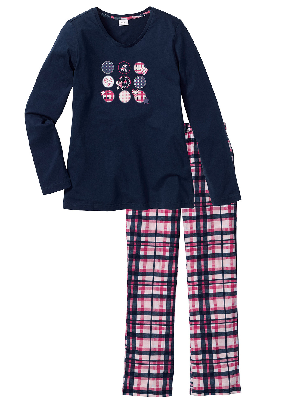 Пижама-Тъмно синьо с мотиви-bpc bonprix collection