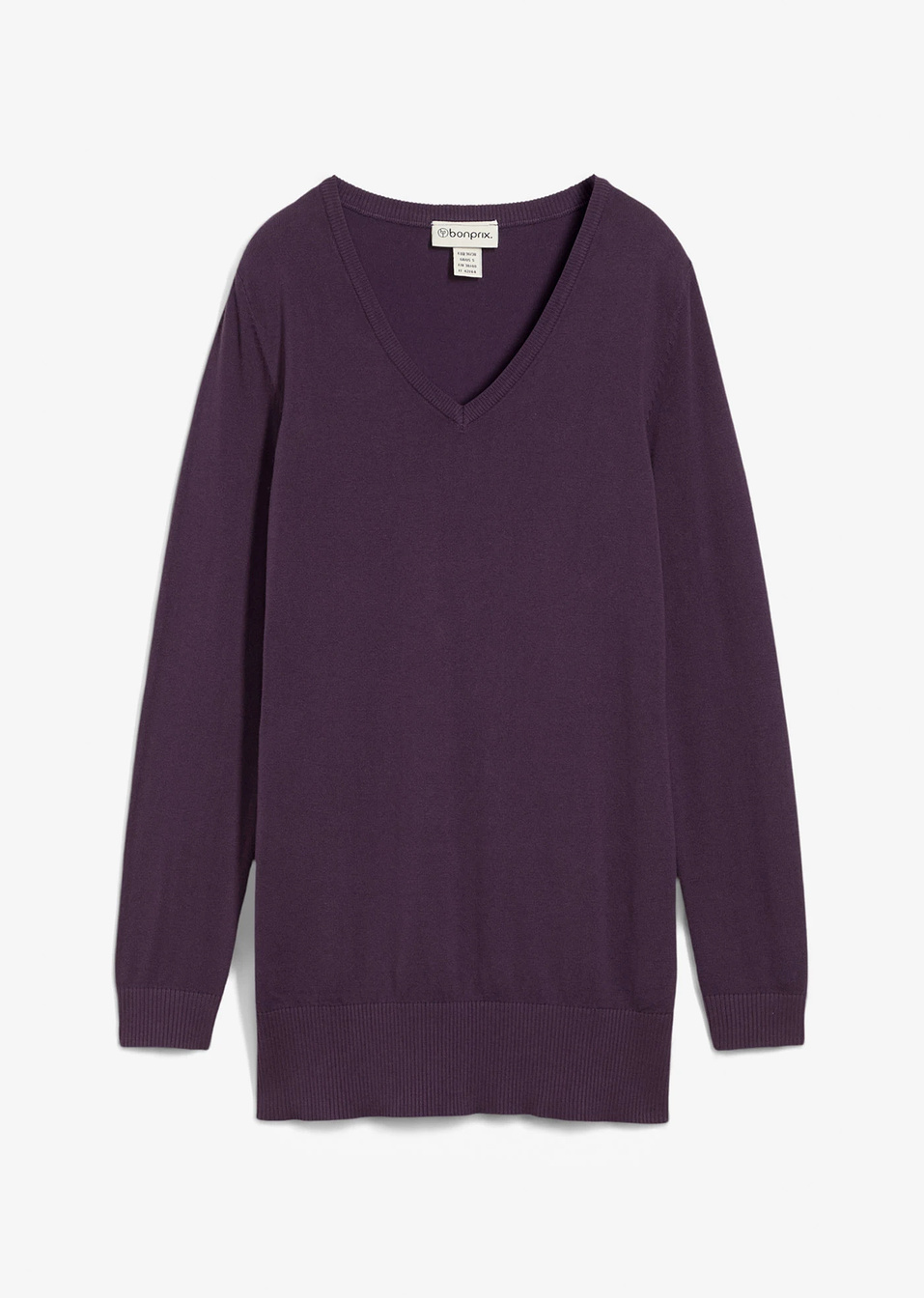 Μακρύ πουλόβερ-Δαμασκηνί-bpc bonprix collection
