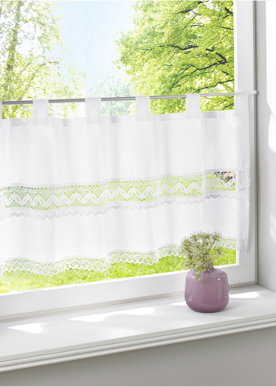 Κουρτινάκι μπιστρό "Cinnia"-Λευκό-bpc living bonprix collection