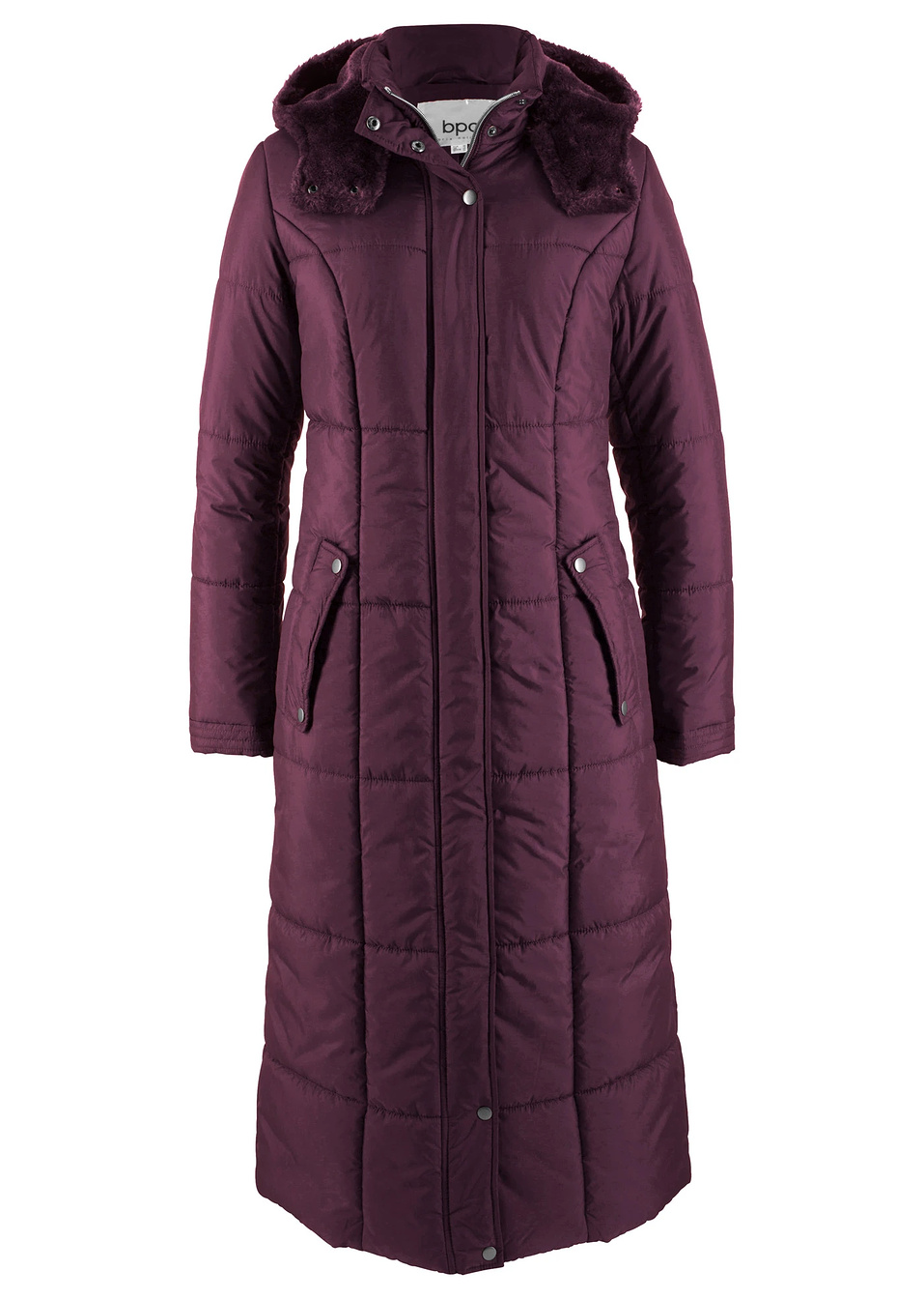 Μακρύ μπουφάν καπιτονέ-Μωβ του μούρου-bpc bonprix collection