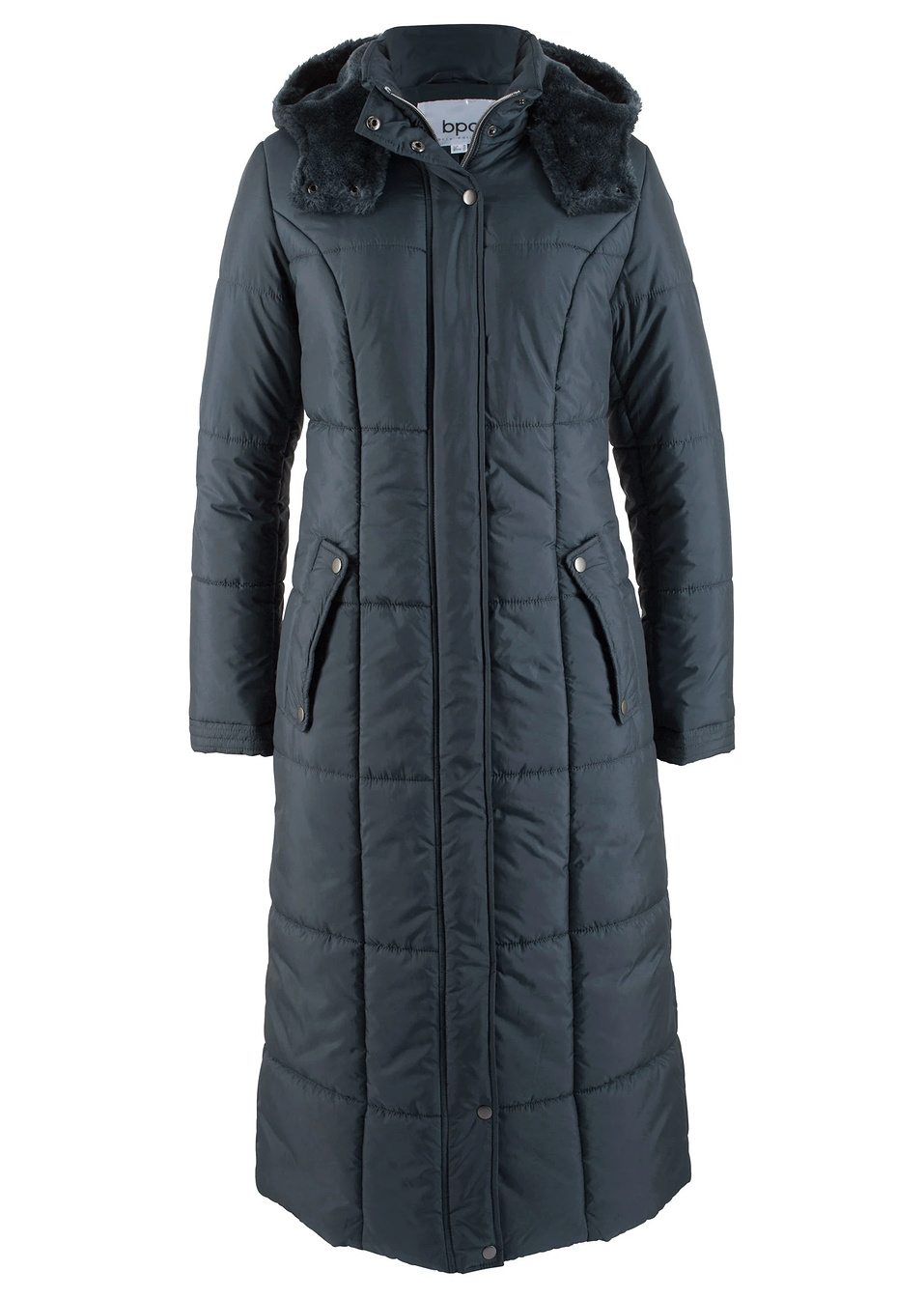 Μακρύ μπουφάν καπιτονέ-Μπλε της νύχτας-bpc bonprix collection