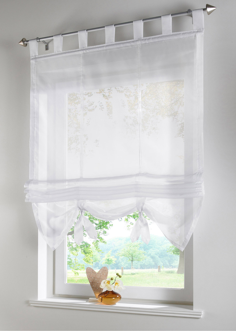 Μονόχρωμο ρόμαν-Λευκό-bpc living bonprix collection