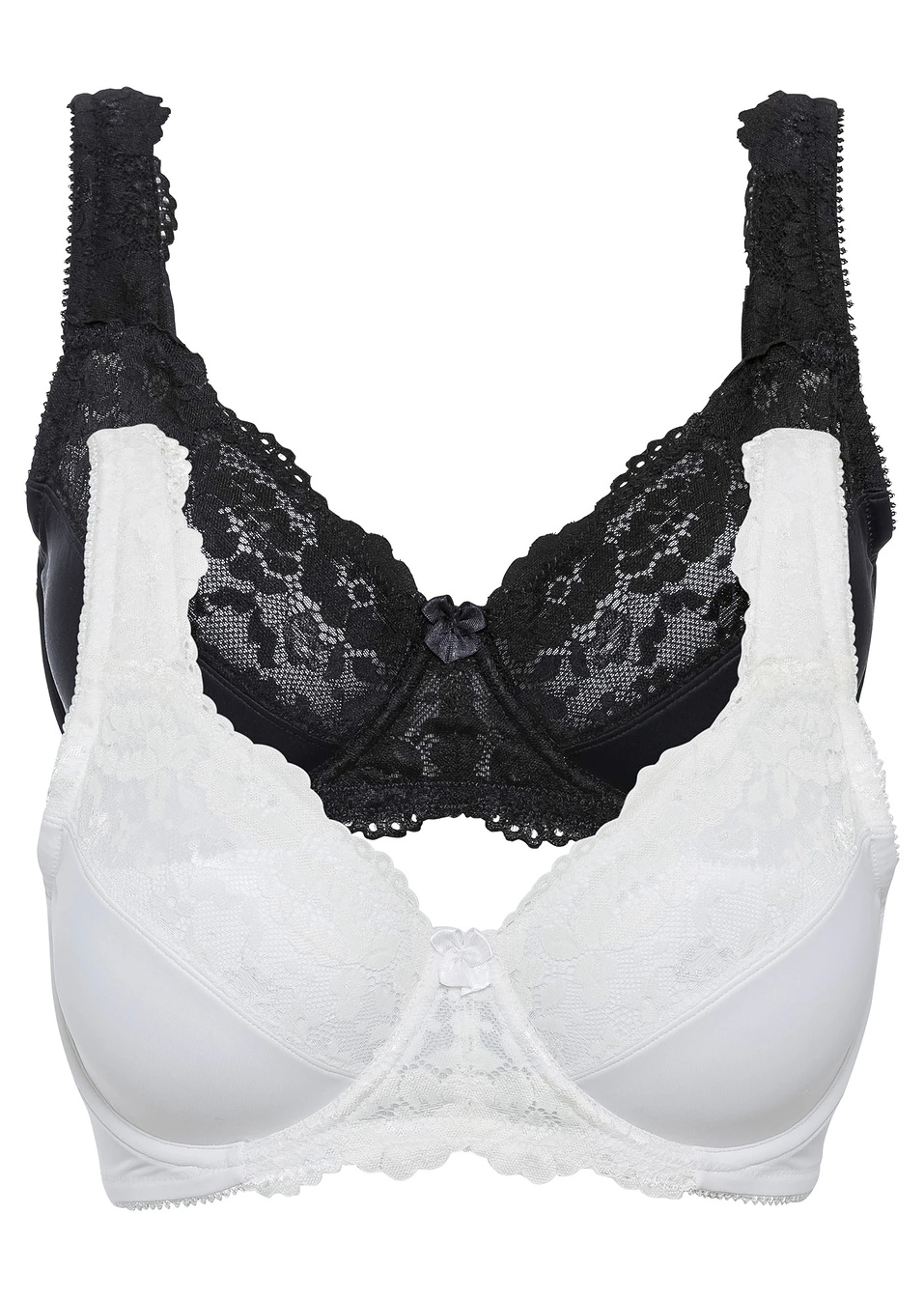 Σουτιέν minimizer (συσκευασία των 2)-Μαύρο + Λευκό κρεμ-bpc selection bonprix collection