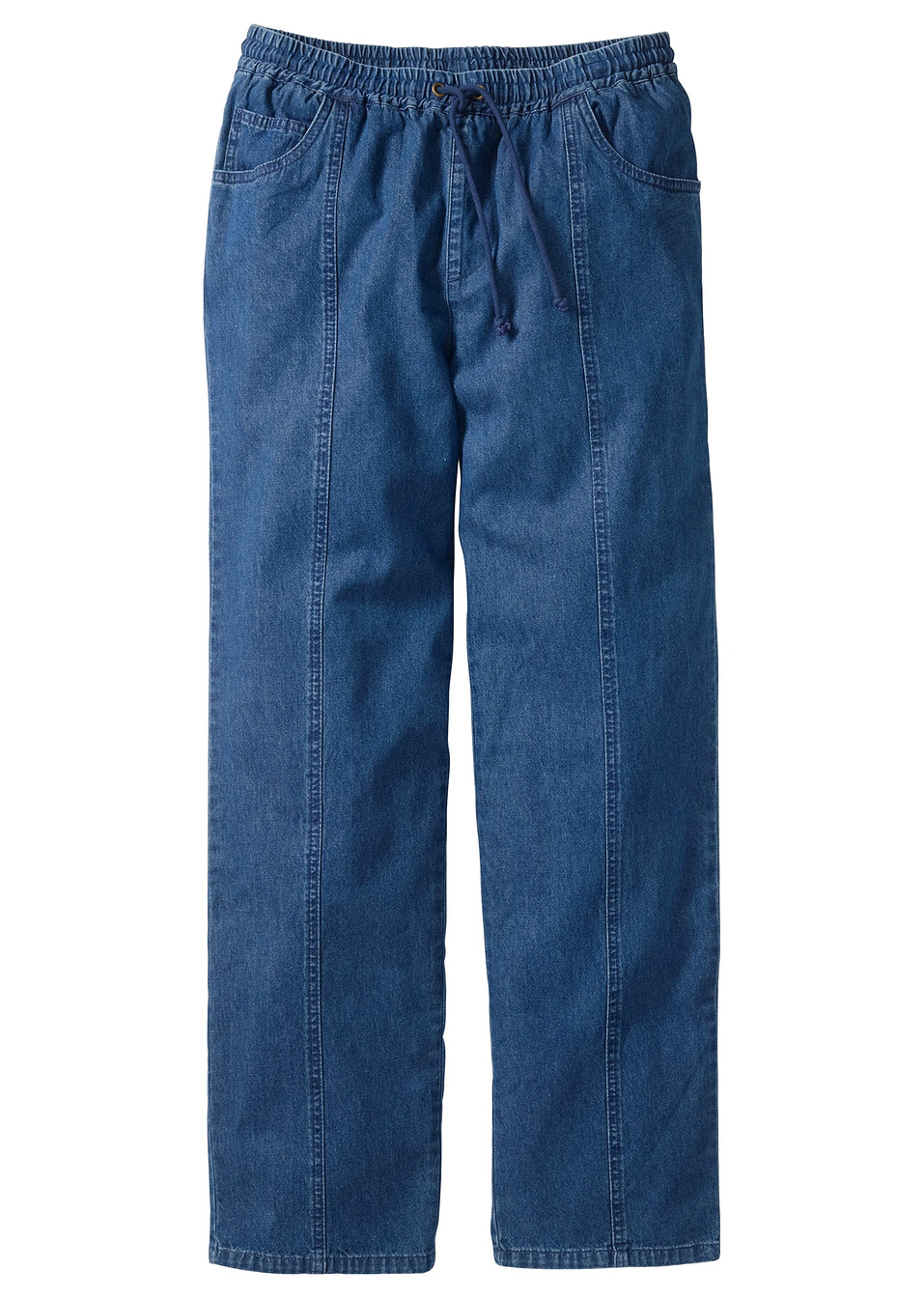 Παντελόνι με λάστιχο classic fit straight-Μπλε-bpc bonprix collection