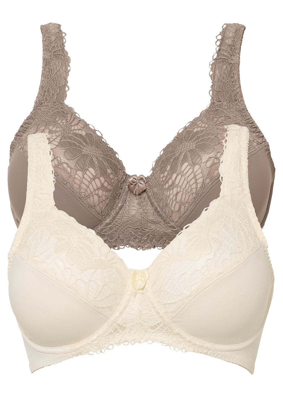 Σουτιέν minimizer (συσκευασία των 2)-Σαμπανί + Καφετί-bpc selection bonprix collection