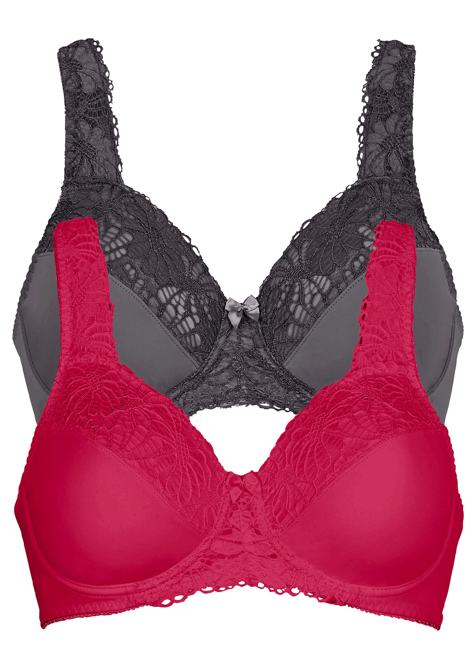 Σουτιέν minimizer (συσκευασία των 2)-Ροδί + Ανθρακί-bpc selection bonprix collection