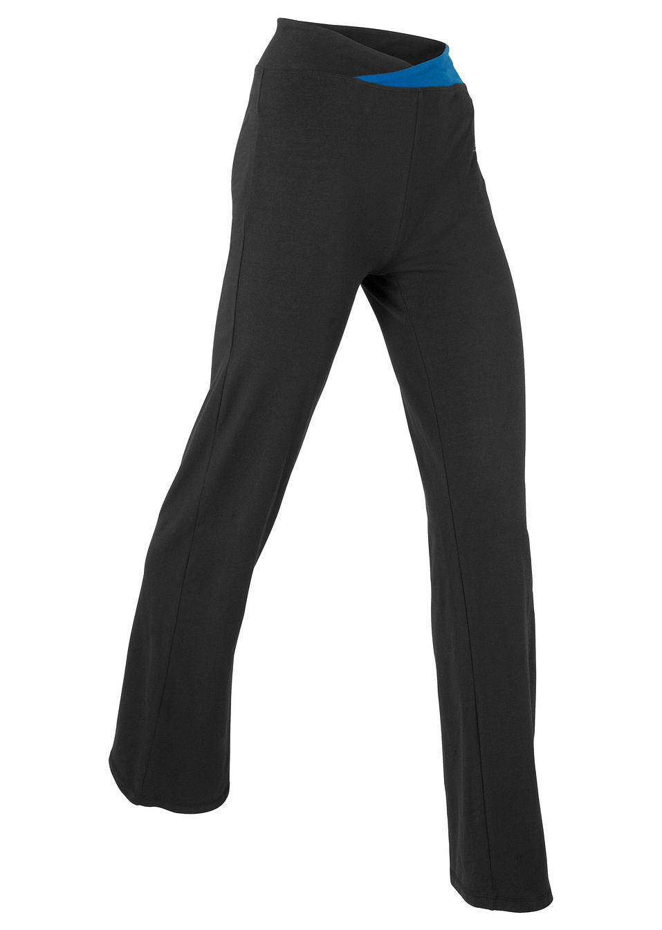 Ελαστικό παντελόνι-Μαύρο/Μπλε μωβ-bpc bonprix collection