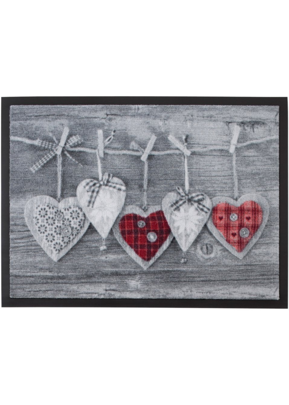 Πατάκι Καρδιές-Γκρι-bpc living bonprix collection