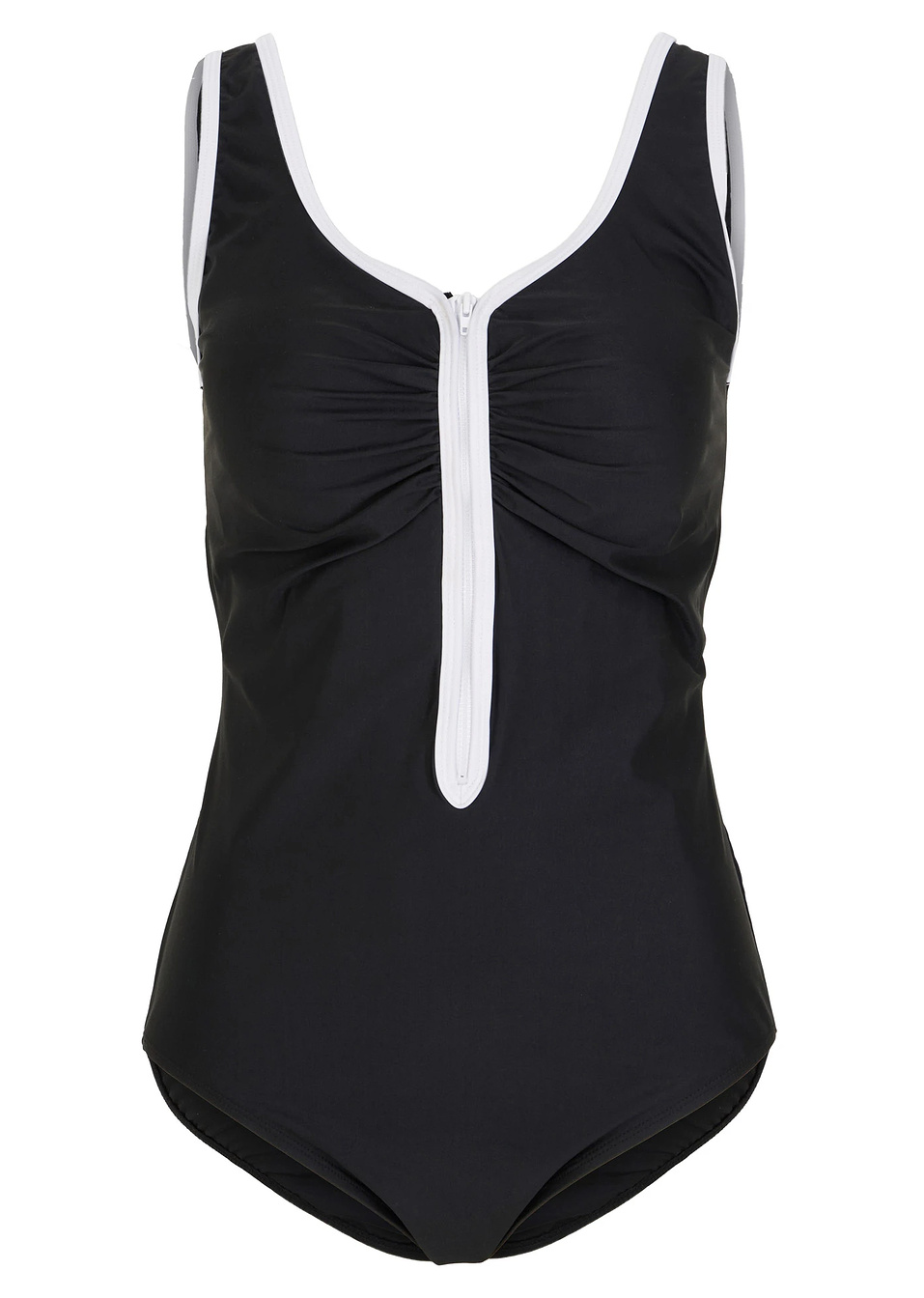 Ολόσωμο μαγιό που σμιλεύει-Μαύρο/Λευκό-bpc bonprix collection