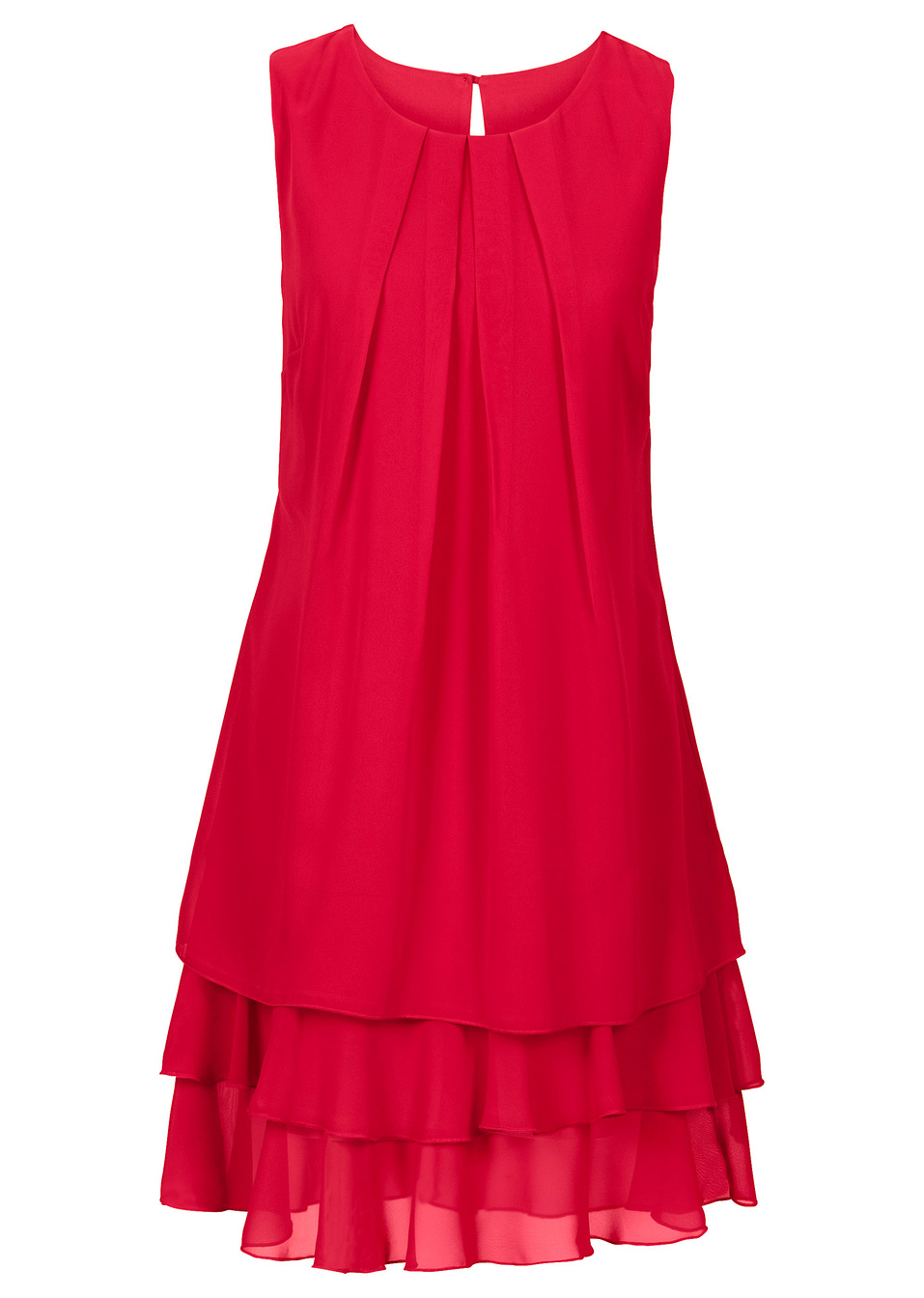 Φόρεμα από μουσελίνα-Κόκκινο-BODYFLIRT
