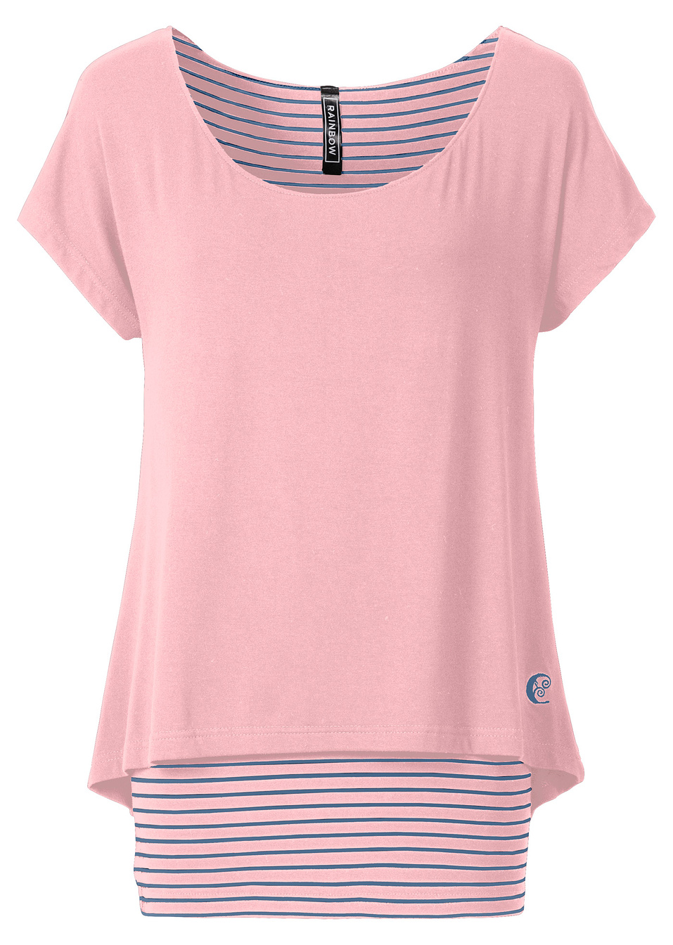 Блуза 2 в 1-Антично розово/Сиво опушено-RAINBOW