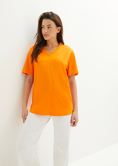 Μακριά κοντομάνικη μπλούζα με λαιμόκοψη V (συσκευασία των 5)-bpc bonprix collection