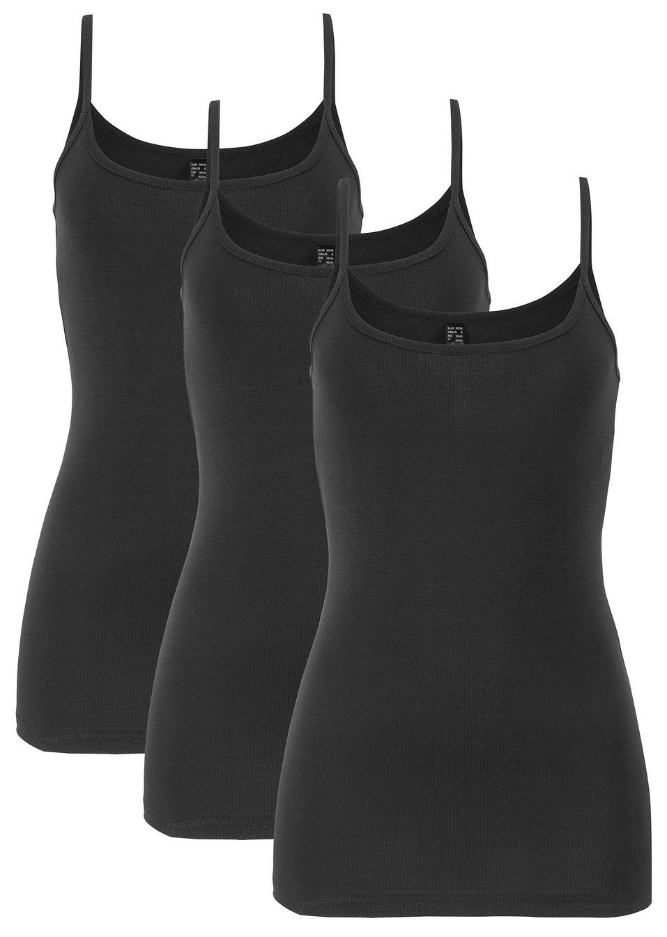 Τοπ (συσκευασία των 3)-Μαύρο + Μαύρο + Μαύρο-bpc bonprix collection