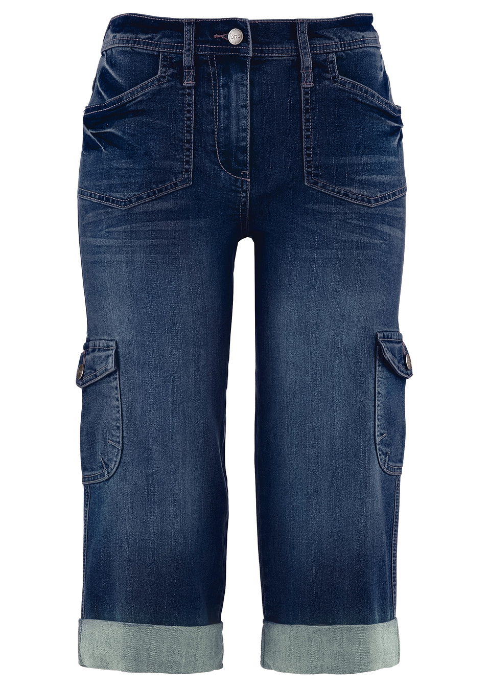 Ελαστικό τζιν κάπρι-Dark μπλε πετροπλυμένο-bpc bonprix collection