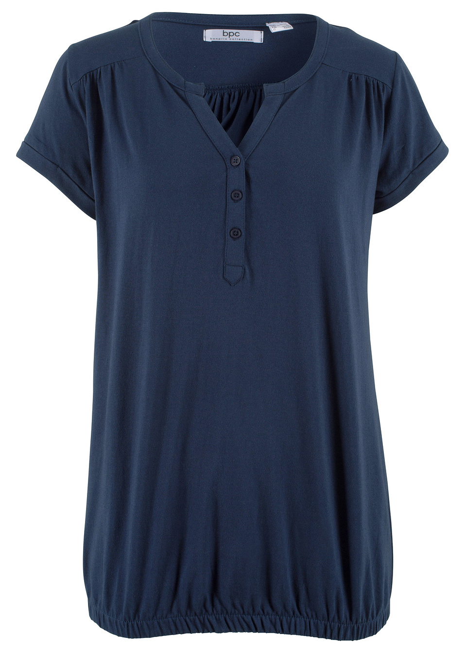 Блуза с къс ръкав-Тъмно синьо-bpc bonprix collection
