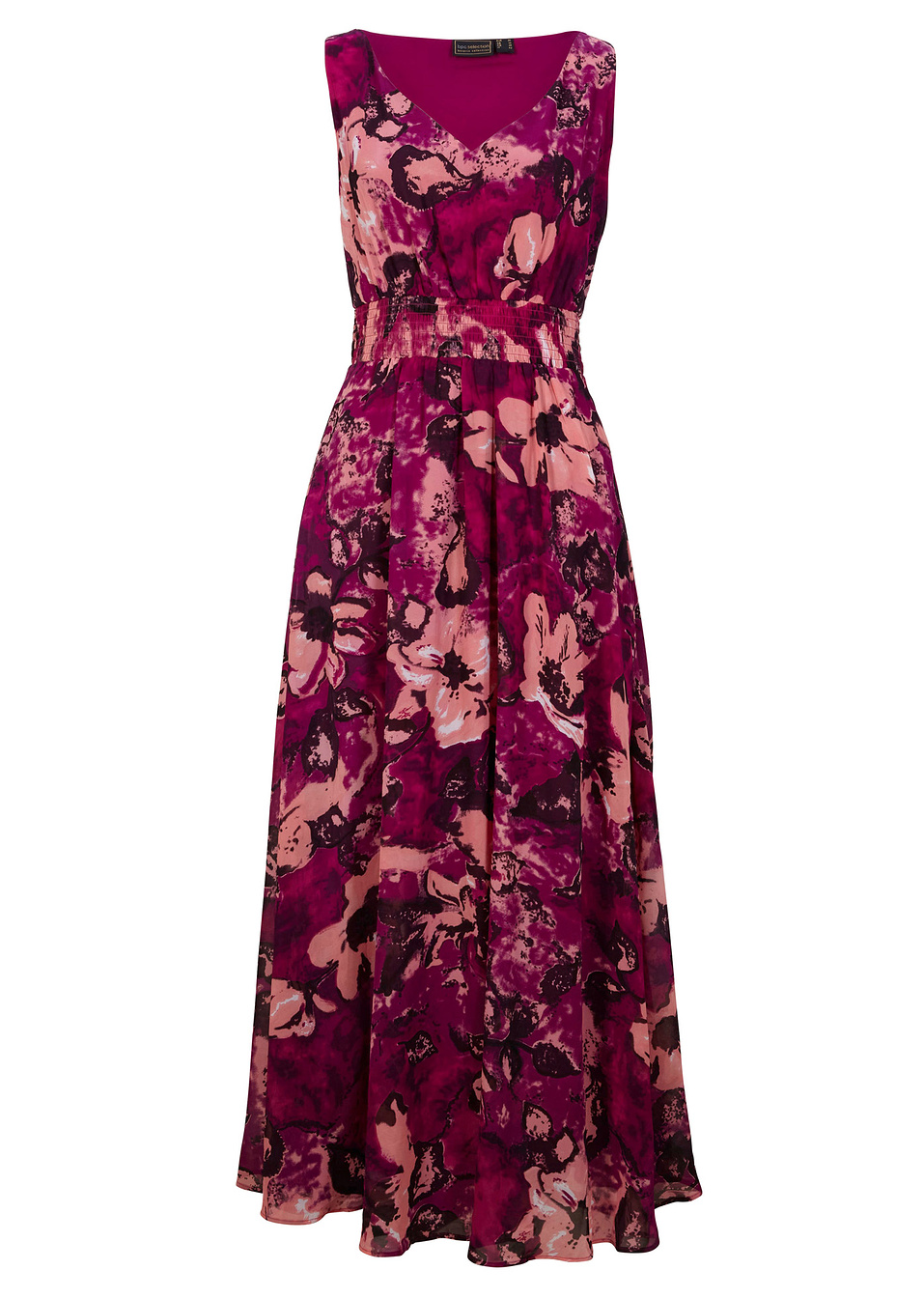 Φόρεμα-Μελιτζανί εμπριμέ-bpc selection bonprix collection