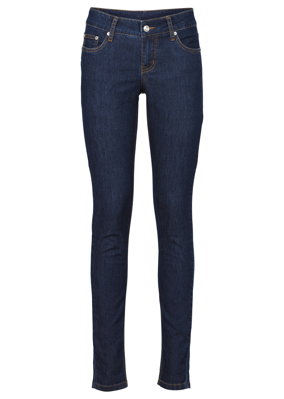 Дънки skinny-Тъмно синьо с изтрит ефект-BODYFLIRT