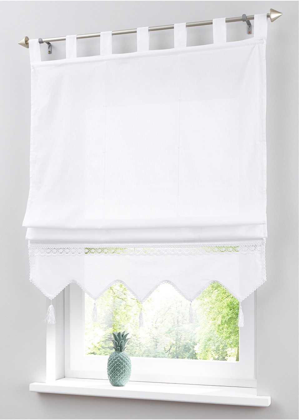 Κουρτινάκι "Ilona" (μονή συσκευασία)-Λευκό-bpc living bonprix collection