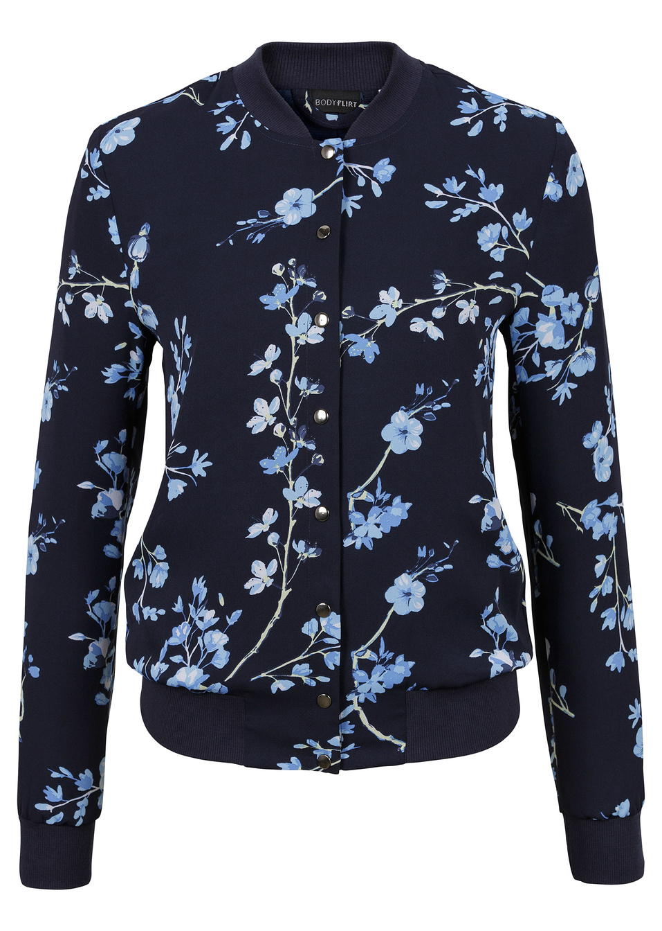 Τζάκετ-Μπλε σκούρο/Γαλάζιο φλοράλ-BODYFLIRT