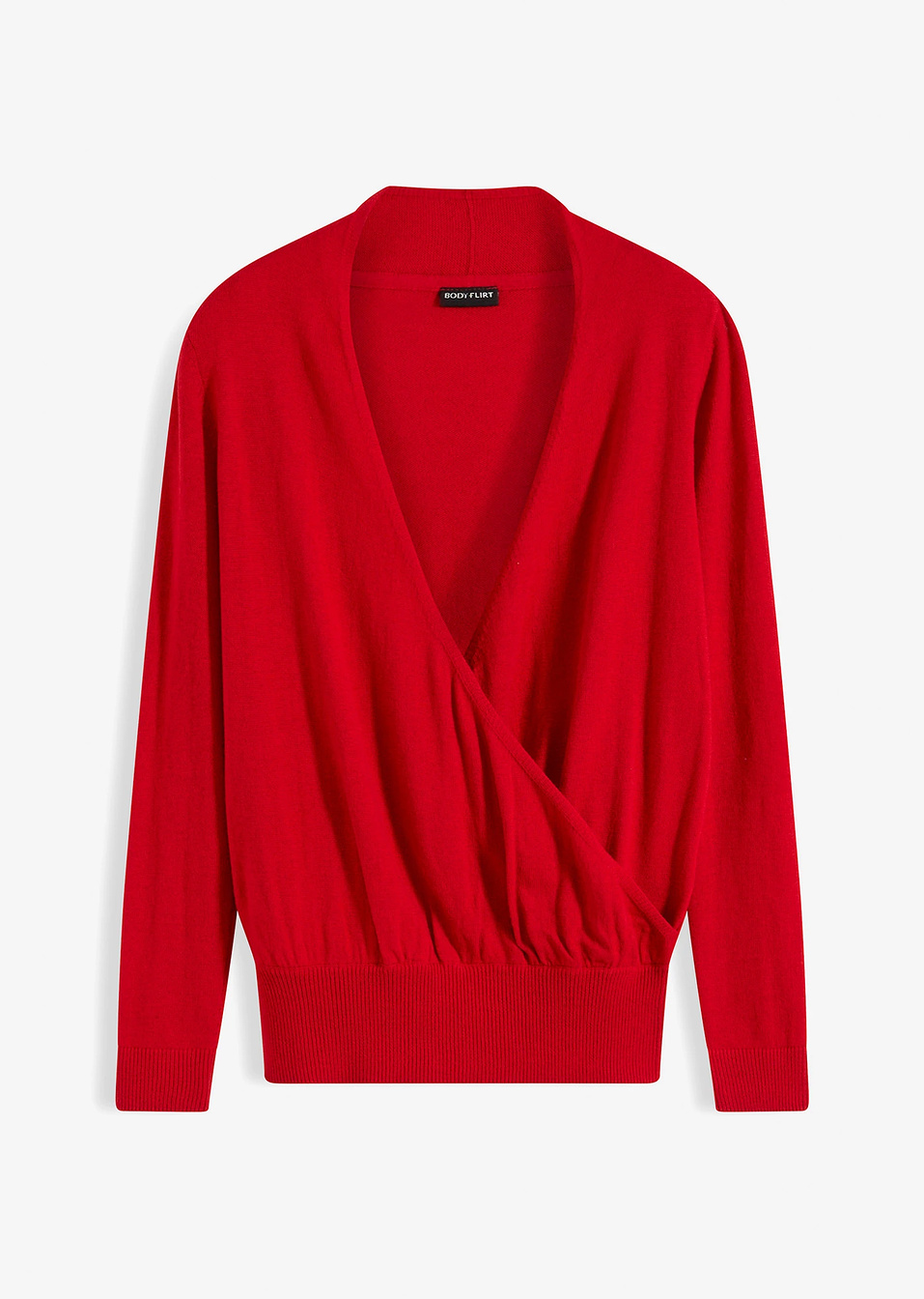 Κρουαζέ πουλόβερ-Κόκκινο της ντομάτας-BODYFLIRT