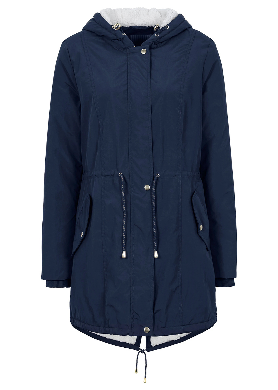 Παρκά με γουνάκι φλις-Μπλε σκούρο-RAINBOW