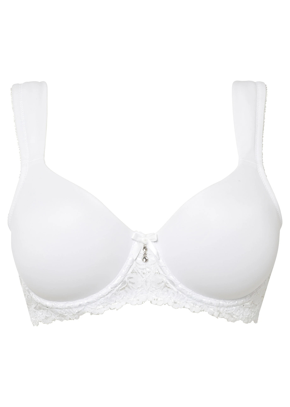 Σουτιέν με επένδυση και μπανέλα-Λευκό-bpc selection bonprix collection