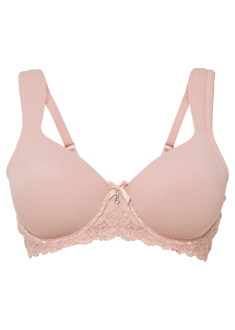 Σουτιέν με επένδυση και μπανέλα-Μπεζ σβησμένο-bpc selection bonprix collection